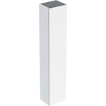 Mueble alto Geberit con una puerta: 36x180cm, Cuerpo y frontal: blanco/cubierto de alto brillo